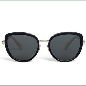 Céline - Metal Frame 22 Sunglasses in Metal and Acetate - Black Gold